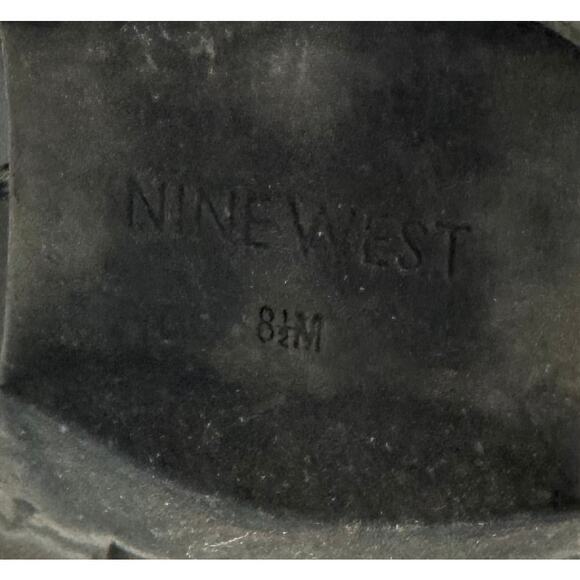 Moto Buckle Boot Nine West Mid Calf Lug Sole size 8.5 - Picture 7 of 8